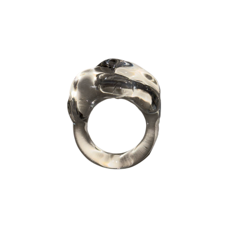 Ondina – anillo de vidrio hecho a mano, Boira (foto 1)