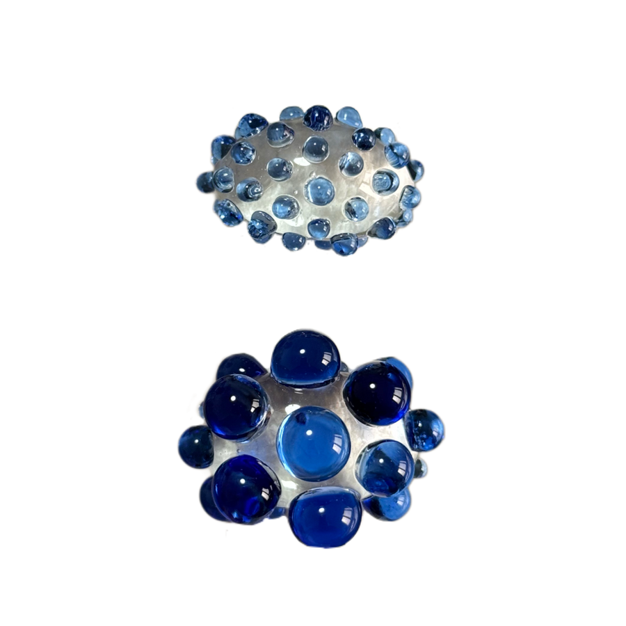 Coral Azul – anillo de vidrio hecho a mano, Boira (foto 1)