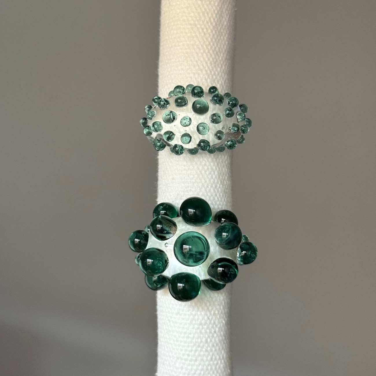 Coral Turquesa – anillo de vidrio hecho a mano, Boira (foto 3)